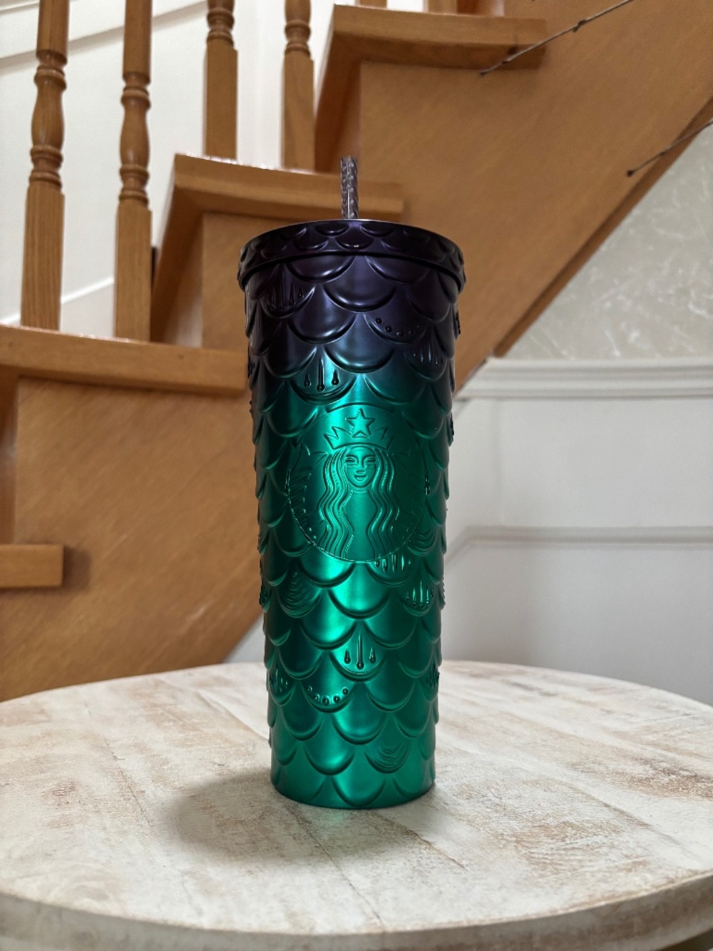Starbucks Twilight Ombre Mermaid Scales Venti Tumbler Cold Cup 24oz